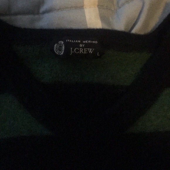 J.Crew green and navy blue sweater - Picture 2 of 2